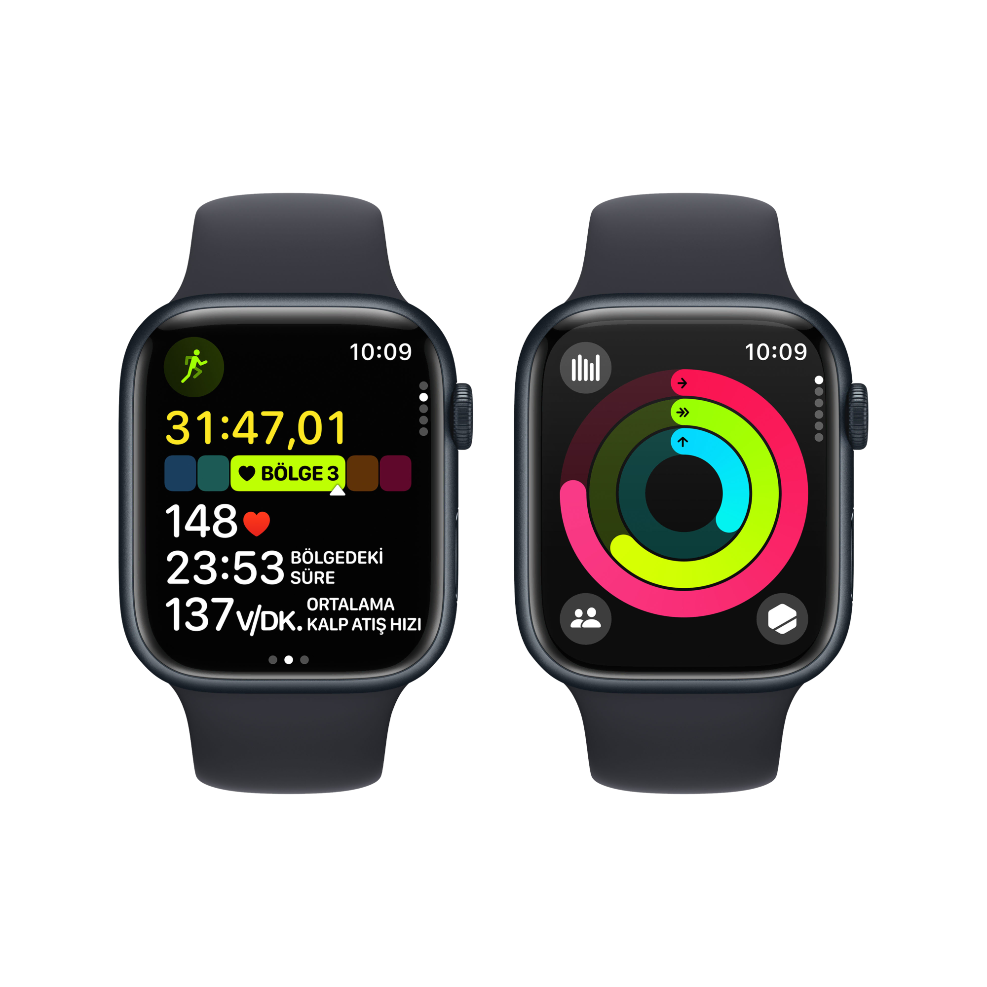 Apple Watch S9  41mm Gece Yarısı SB S/M Akıllı Saat